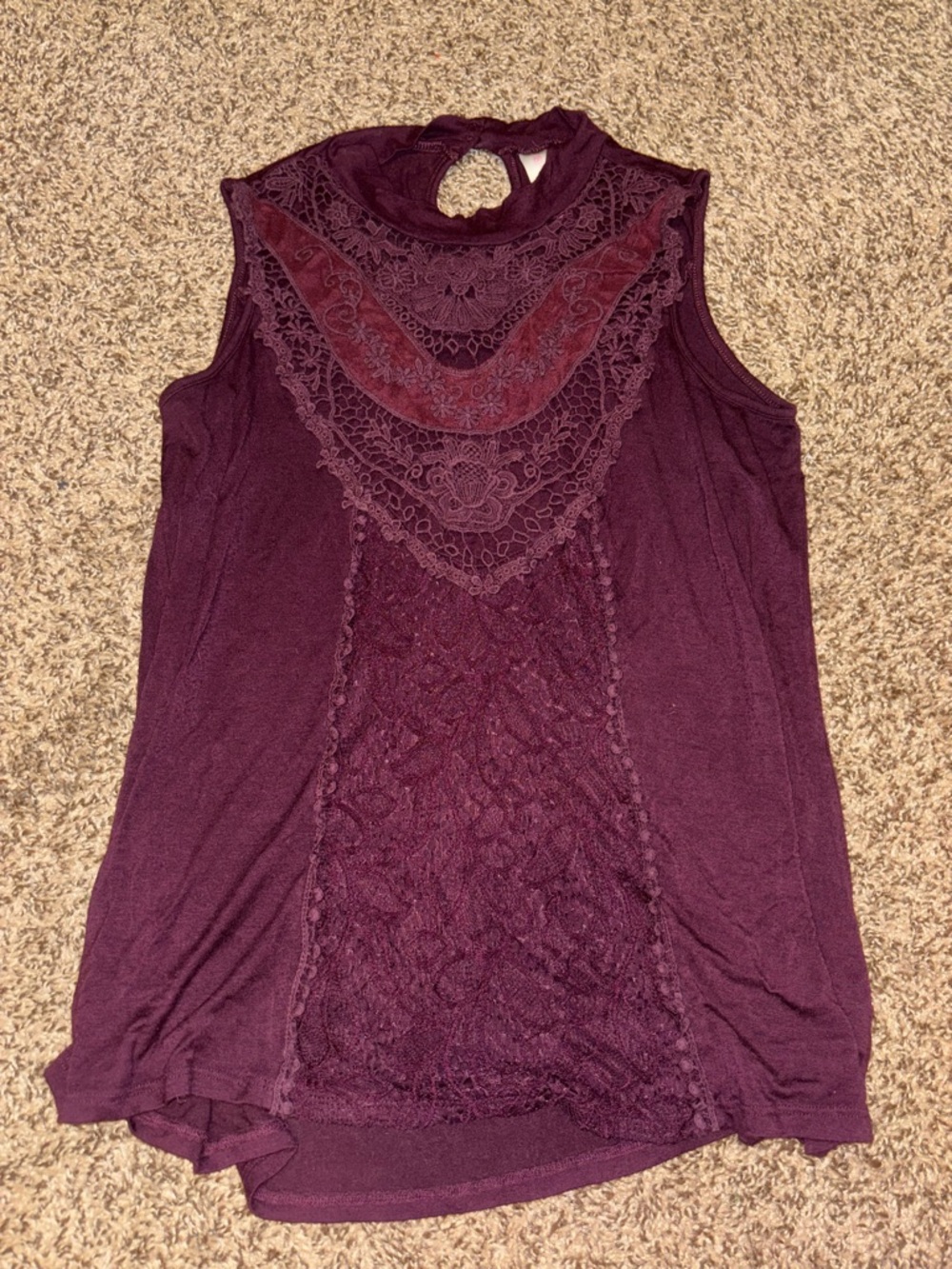 Women’s boho mock neck tank top